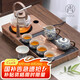 尚言坊功夫茶具整套帶茶盤(pán)帶煮茶燒水一體式茶臺(tái)茶杯高檔泡茶器全套裝