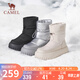 駱駝（CAMEL）雪地靴女簡約厚底束帶中筒保暖靴 L23W577074 銀灰 38 