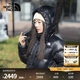 北面（The North Face）羽絨服女700蓬鵝絨Puffy風(fēng)帽可拆卸肩帶系統(tǒng)戶外秋冬上新|89YN JK3/宇宙黑 M