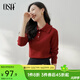 歐莎（OSA）減齡娃娃領(lǐng)套頭針織衫女士初春2025年新款顯瘦外搭上衣 紅色 S