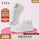 他她（TATA）孫樂(lè )言同款女鞋小白鯨鞋子厚底透氣板鞋小白鞋增高休閑鞋 白色 37