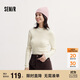 森馬（Semir）毛衣女冬季舒適緊身半高領(lǐng)正肩純色羊毛衫顯瘦打底衫101724107003