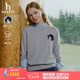 哈吉斯（HAZZYS）女裝 春秋款女【PHIZ系列】圓領(lǐng)羊毛衫女ABYSD0BDX03 灰色GE M (160/84A 38)