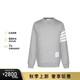 湯姆 布朗（THOM BROWNE）男士灰色棉質(zhì)經(jīng)典條紋休閑運動(dòng)套頭衫 3