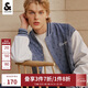 杰克·瓊斯JACK&JONES男士秋季老花棒球服仿麂皮外套寬松長袖立領(lǐng)夾克