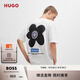 HUGO雨果【禮物】【100%棉 男女同款】藝術(shù)圖案裝飾棉質(zhì)T 恤 100-白色 L