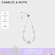 CHARLES&KEITH六芒星之夜太陽(yáng)星手鏈女七夕禮物CK5-12120340 Silver銀色 1個(gè)