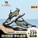 CAMEL涼鞋男夏季包頭沙灘鞋戶(hù)外休閑男士外穿透氣洞洞運動(dòng)涼鞋子男 G13M076014淺綠/黑 43