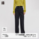 播黑色牛仔褲女商場(chǎng)同款秋冬新款高腰復古直筒長(cháng)褲BDQ4KD1445 K40黑色 S