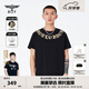 BOY LONDON春男女同款短袖仿燙金環(huán)形印花老鷹潮牌T恤N01903 黑色 L