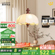 鹿家良品（LUUGAA）花朵燈餐廳吊燈法式復(fù)古中古風(fēng)餐廳燈島臺(tái)餐桌燈新中式中山燈具 【薦】全光譜55cm三色光48W