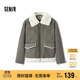 森馬（Semir）棉服女拼接毛絨翻領(lǐng)溫柔百搭2024冬季寬松棉衣復古風(fēng)109724112003
