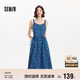 森馬（Semir）牛仔連衣裙女甜酷時(shí)尚個(gè)性2025夏元氣滿(mǎn)印背帶裙俏皮109325114025