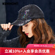 卡蒙（Kenmont）鴨舌帽長(cháng)檐亮片羊毛棒球帽女秋冬加厚保暖毛呢帽戶(hù)外休閑2743 深灰色 均碼 57cm