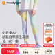 moodytiger女童運(yùn)動(dòng)褲涼感防曬兒童褲子夏季透氣速干緊身褲瑜伽褲|小云朵Air 幻彩鳴青 165 cm