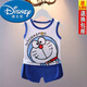 迪士尼（Disney）2025新款寶寶無(wú)袖短款純棉洋氣透氣時(shí)髦兩件套兒童洋男童背心套裝 背心套裝機器貓藍色 100 【建議身高85-95】