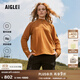 AIGLE【25年秋季新品】艾高搖粒絨半拉抓絨衣女士戶(hù)外保暖外套運動(dòng)長(cháng)袖 BS831摩卡棕黃 38