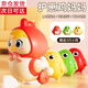 蒲戀護崽雞媽媽幼兒發(fā)條跟隨雞搖擺吸附小雞益智早教學(xué)爬玩具 紅色雞媽媽加3只小雞