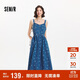 森馬（Semir）牛仔連衣裙女甜酷時(shí)尚個(gè)性2025夏元氣滿(mǎn)印背帶裙俏皮109325114025