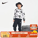 NIKE 耐克童裝男童純棉衛(wèi)衣+長(zhǎng)褲2件套秋季新款兒童套裝