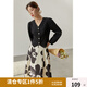獨束大碼女裝法式秋季上衣女新款微胖mm肌理感優(yōu)雅知性甜美小衫 黑色(DY) XL