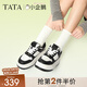 他她（TATA）小企鵝厚底小白鞋女鞋透氣新款松糕板鞋休閑鞋GMX01AM5 黑/白 37