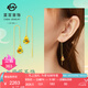 菜百首飾 黃金耳飾 足金時(shí)尚經(jīng)典5D鎏彩炫彩葫蘆耳飾 計(jì)價(jià) HJ 七夕禮物 黃金耳飾 約2.22g