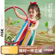 ASK JUNIOR無袖連衣裙女童夏透氣彩虹滿印吊帶公主裙小童嬰幼裙子 花色 110
