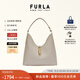 芙拉（FURLA）[11.11搶先購]GOCCIA牛皮中號女士手提單肩包腋下包HOBO包流浪包 白色