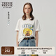 Teenie Weenie小熊女裝T恤2025夏季新款簡約清新時尚印花圓領短袖 白色 M
