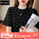 NY-RCE短袖T恤女夏裝新款韓版寬松印花體恤半袖上衣ins潮 黑色 L