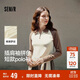森馬（Semir）POLO衫女短款拼色插肩袖修身上衣小個子秋顯瘦套頭衫101524115003