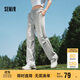 森馬梅花系列休閑褲女運動(dòng)簡(jiǎn)約風(fēng)長(cháng)褲春秋慵懶闊腿褲109524127006