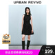 UR2025春季新款女摩登氣質(zhì)褶皺收腰顯瘦無袖連衣裙UYY750030