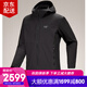 始祖鳥(niǎo)（ARC'TERYX）GAMMA LIGHTWEIGHT 戶(hù)外男士純色連帽軟殼輕量透氣沖鋒衣夾克外套 黑色/Black M （70kg-80kg）尺碼偏大