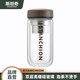 STANCHION雙層無(wú)鉛高硼硅玻璃杯耐熱防爆耐高溫水杯男士茶杯大容量泡茶杯子 【單杯款】棕蓋字母400ml1只