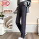 浪莎黑色直筒哈倫褲女九分秋季高腰寬松小個(gè)子垂感西褲煙管休閑褲