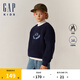 Gap【大小童同款】男女童仿羊羔絨加厚衛(wèi)衣上衣646064 海軍藍(lán) 130 cm (8-9歲) 亞洲尺碼