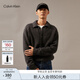 Calvin KleinJeans男女情侶ck刺繡純棉休閑運動(dòng)彎檐鴨舌帽棒球帽隨心選禮物 4G5040G-UB1-太空黑 均碼 OS