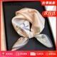 CRANTA KOMEIA真絲絲巾女韓版小方巾桑蠶絲圍脖領(lǐng)巾夏季媽媽生日禮物送女友老婆 米色 高級感ck風(fēng)送女朋友愛人實用高檔
