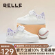 百麗（Belle）童鞋女童板鞋2025夏新款兒童網(wǎng)面透氣運動(dòng)休閑涼鞋戶(hù)外軟底小白鞋 BL4206紫色 35 【尺碼偏小，建議拍36碼】