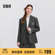 森馬西裝外套女中長(cháng)款學(xué)院風(fēng)2025春寬松灰色休閑西服109125111001
