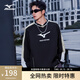 美津濃（MIZUNO）25年新款復古足球套頭衫男女街頭潮流感衛衣 09/曜石黑 M (170)