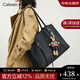 CALWAN KEODH包包女包輕奢托特包大容量ck風(fēng)通勤手提大包生日禮物送女友老婆 【黑色】小眾百搭高級感簡(jiǎn)約休閑早八單肩包實(shí)用走心