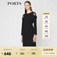 PORTS寶姿商場(chǎng)同款女裝秋季新品中長(cháng)款修身連衣裙LA9D086GFB011 黑色 XS (2)