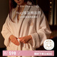 康爾馨【hug浴袍】酒店埃及棉情侶高檔睡袍純棉吸水男女浴袍 白色M碼