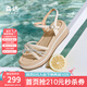 森達(dá)時(shí)裝涼鞋女款2025夏季新款商場同款坡跟高跟鞋XMY01BL5 米白 37