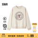 森馬（Semir）[商場(chǎng)同款]女oversize發(fā)熱抗菌2024冬季繡花抓絨上衣101724116004