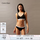 Calvin Klein內衣【七夕禮物】女士ck輕運動無鋼圈軟支撐薄墊背心文胸QP3271O UB1-太空黑 M