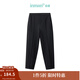 茵曼（INMAN）簡約顯瘦休閑蘿卜褲2024春女裝新款寬松中高腰百搭九分長褲 黑色 27